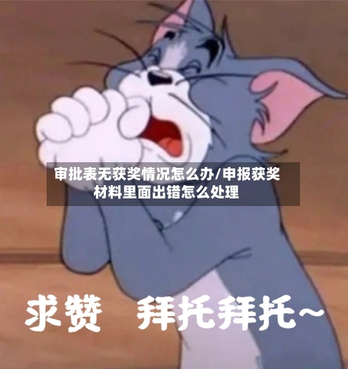 审批表无获奖情况怎么办/申报获奖材料里面出错怎么处理-第2张图片