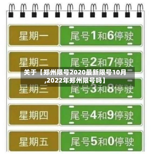 关于【郑州限号2020最新限号10月,2022年郑州限号吗】