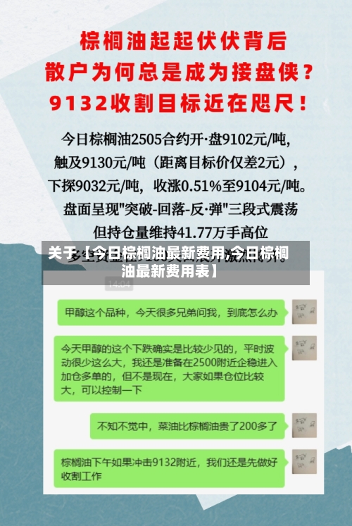 关于【今日棕榈油最新费用,今日棕榈油最新费用表】-第3张图片