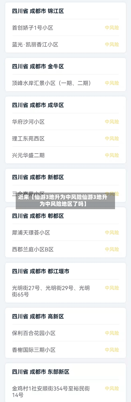 近来【仙游3地升为中风险仙游3地升为中风险地区了吗】-第2张图片