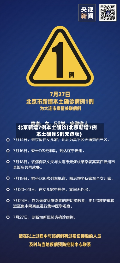 北京新增7例本土确诊(北京新增7例本土确诊5例无症状)