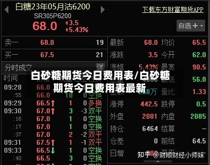 白砂糖期货今日费用表/白砂糖期货今日费用表最新-第2张图片