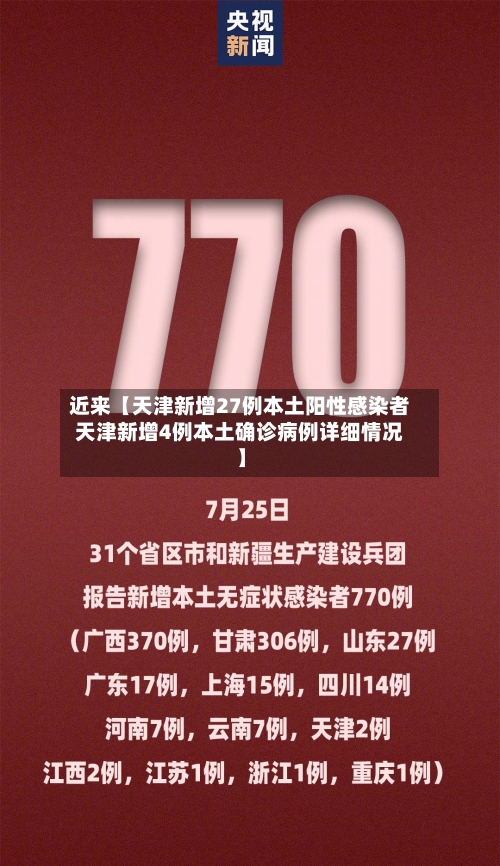 近来【天津新增27例本土阳性感染者天津新增4例本土确诊病例详细情况】