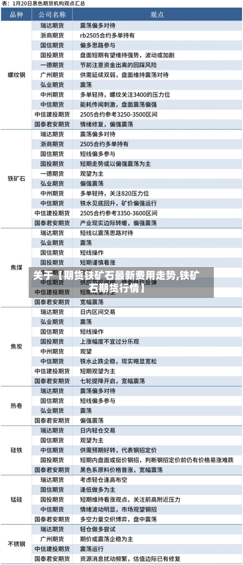 关于【期货铁矿石最新费用走势,铁矿石期货行情】-第2张图片