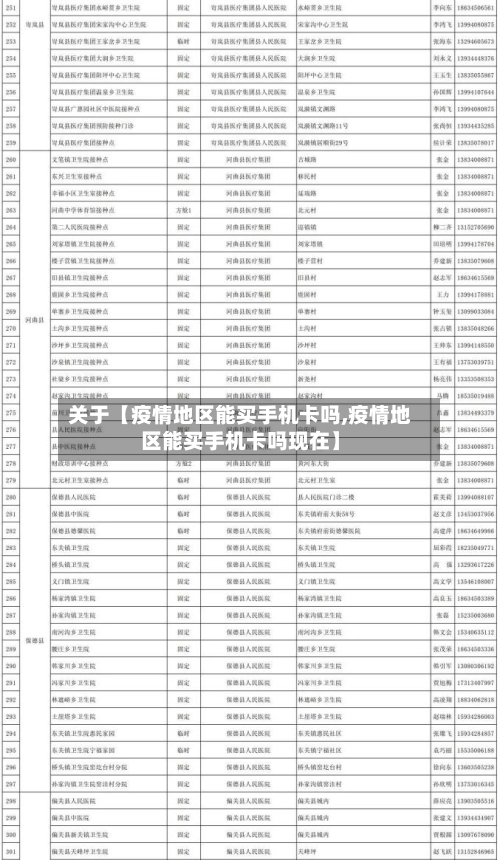 关于【疫情地区能买手机卡吗,疫情地区能买手机卡吗现在】