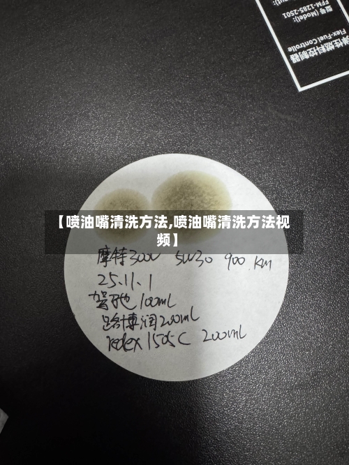 【喷油嘴清洗方法,喷油嘴清洗方法视频】-第2张图片