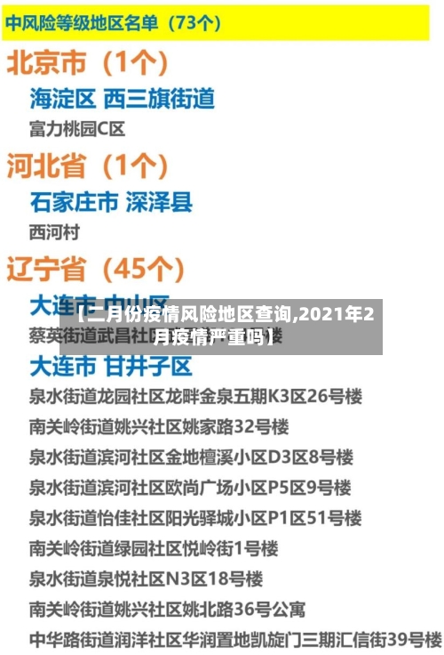 【二月份疫情风险地区查询,2021年2月疫情严重吗】-第3张图片