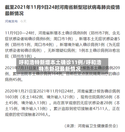 呼和浩特新增本土确诊11例/呼和浩特市新冠最新情况-第2张图片