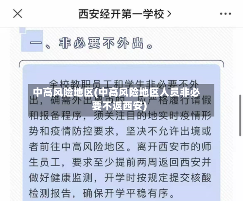 中高风险地区(中高风险地区人员非必要不返西安)