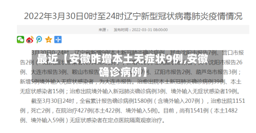 最近【安徽昨增本土无症状9例,安徽确诊病例】-第2张图片