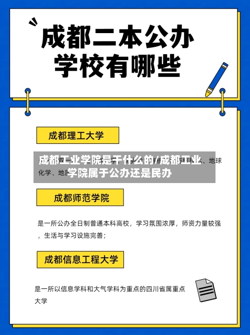 成都工业学院是干什么的/成都工业学院属于公办还是民办