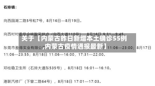 关于【内蒙古昨日新增本土确诊55例,内蒙古疫情通报最新】