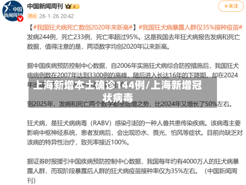 上海新增本土确诊144例/上海新增冠状病毒-第3张图片