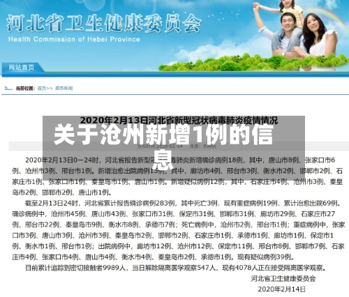 关于沧州新增1例的信息-第3张图片