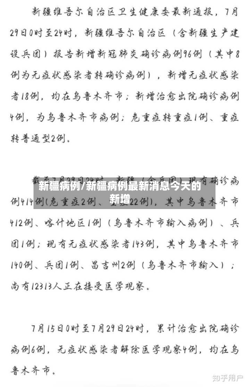 新疆病例/新疆病例最新消息今天的新增