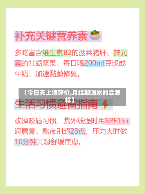 【今日天上海锌价,月经期喝冰的会怎样】