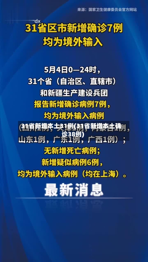 31省新增本土31例(31省新增本土确诊38例)
