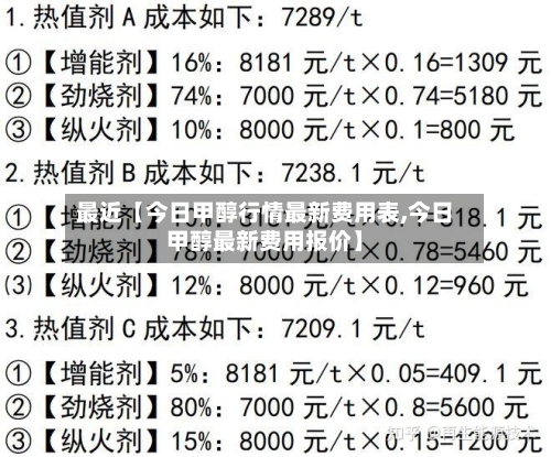最近【今日甲醇行情最新费用表,今日甲醇最新费用报价】-第3张图片