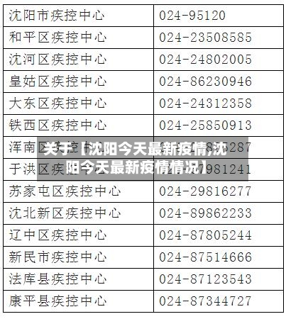 关于【沈阳今天最新疫情,沈阳今天最新疫情情况】-第2张图片