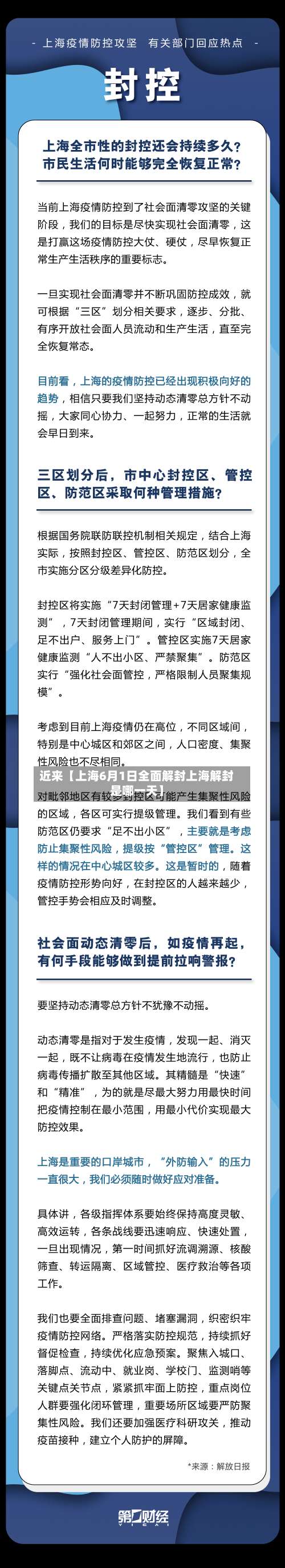近来【上海6月1日全面解封上海解封是哪一天】