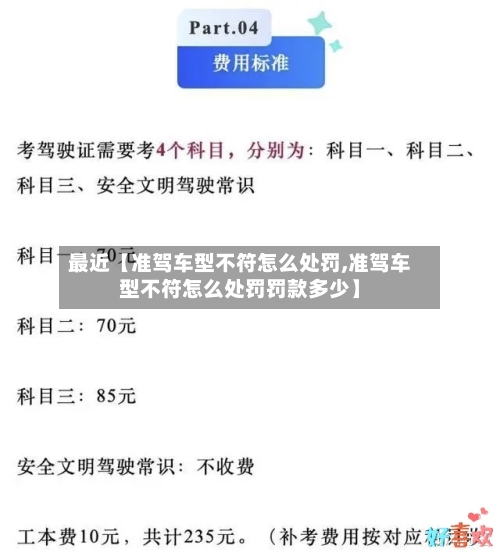 最近【准驾车型不符怎么处罚,准驾车型不符怎么处罚罚款多少】