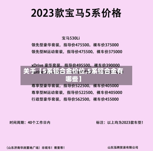 关于【5系铝合金价位,5系铝合金有哪些】-第2张图片