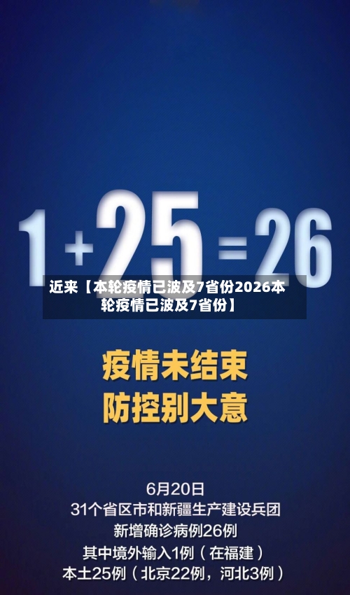 近来【本轮疫情已波及7省份2026本轮疫情已波及7省份】