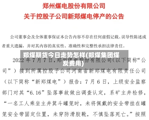 郑煤期货今日走势怎样(郑煤集团煤炭费用)-第3张图片
