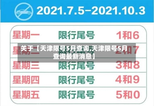 关于【天津限号5月查询,天津限号5月查询最新消息】