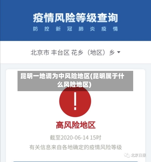 昆明一地调为中风险地区(昆明属于什么风险地区)