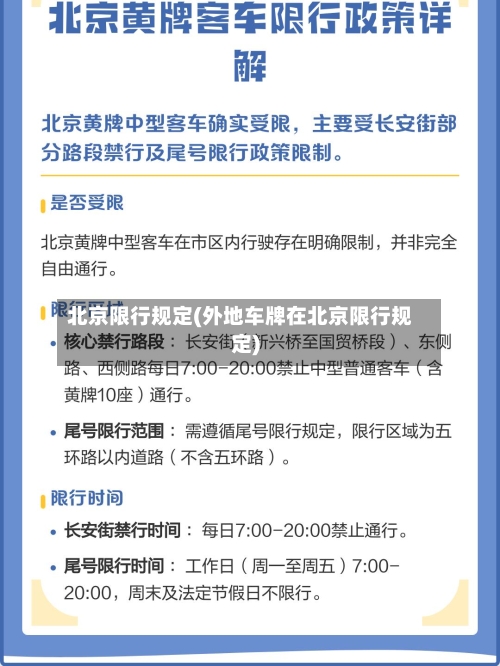 北京限行规定(外地车牌在北京限行规定)