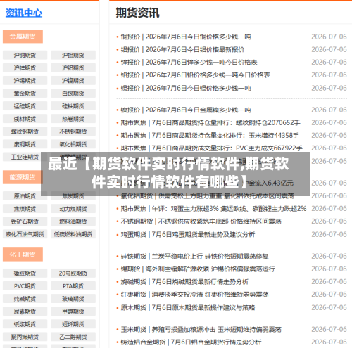 最近【期货软件实时行情软件,期货软件实时行情软件有哪些】