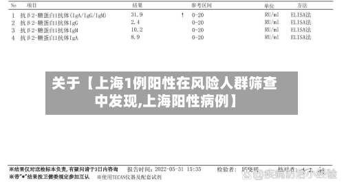关于【上海1例阳性在风险人群筛查中发现,上海阳性病例】-第2张图片