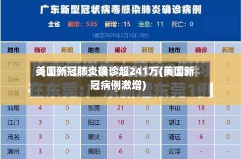 美国新冠肺炎确诊超241万(美国新冠病例激增)