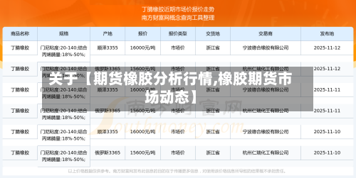 关于【期货橡胶分析行情,橡胶期货市场动态】-第2张图片