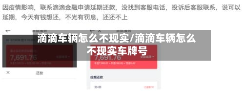 滴滴车辆怎么不现实/滴滴车辆怎么不现实车牌号-第3张图片