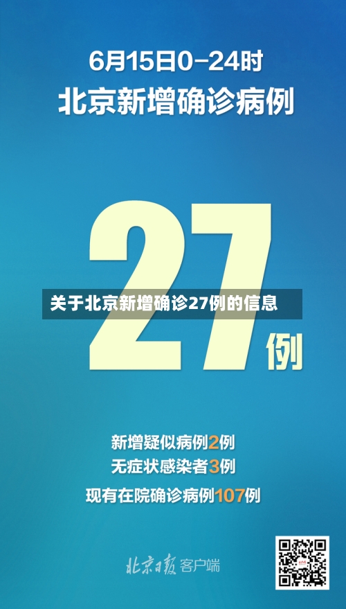 关于北京新增确诊27例的信息