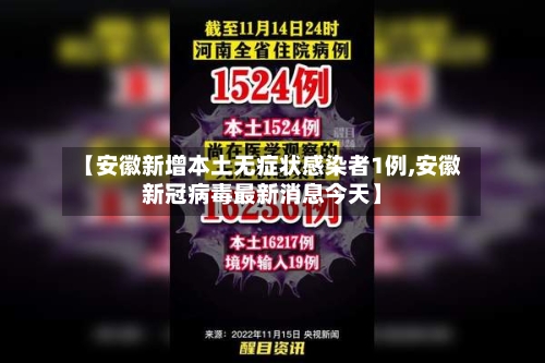 【安徽新增本土无症状感染者1例,安徽新冠病毒最新消息今天】