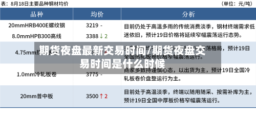 期货夜盘最新交易时间/期货夜盘交易时间是什么时候