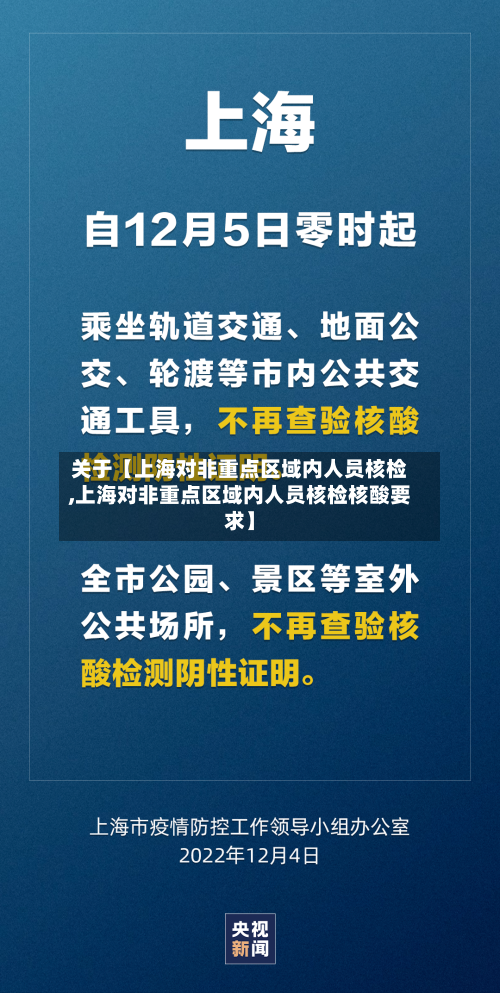 关于【上海对非重点区域内人员核检,上海对非重点区域内人员核检核酸要求】