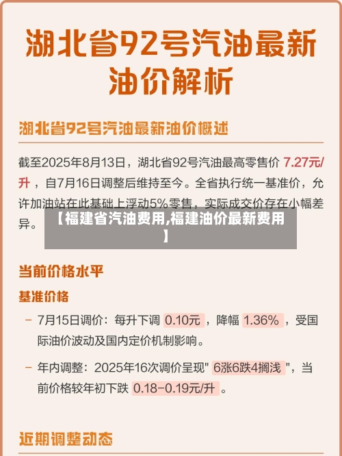【福建省汽油费用,福建油价最新费用】