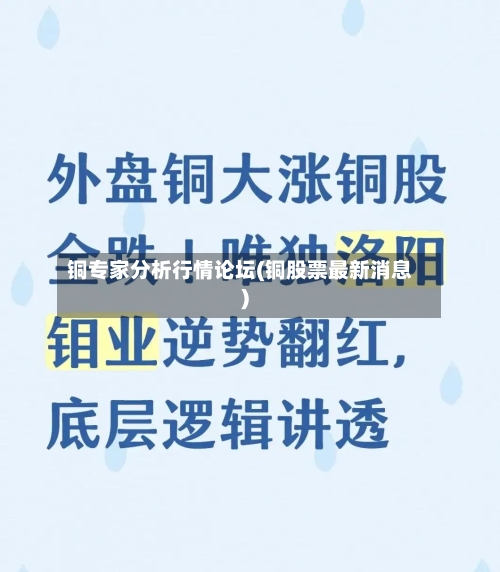 铜专家分析行情论坛(铜股票最新消息)