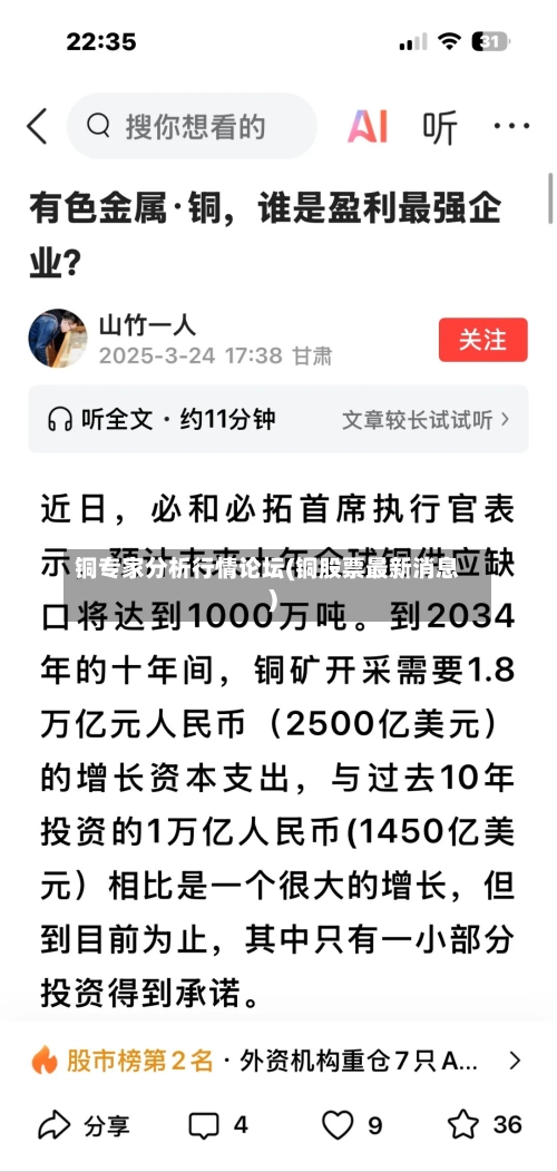 铜专家分析行情论坛(铜股票最新消息)-第2张图片