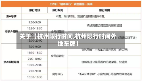 关于【杭州限行时间,杭州限行时间外地车牌】-第2张图片