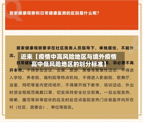近来【疫情中高风险地区与境外疫情高中低风险地区的划分标准】-第2张图片