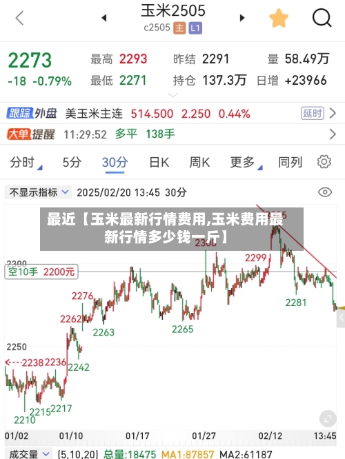 最近【玉米最新行情费用,玉米费用最新行情多少钱一斤】