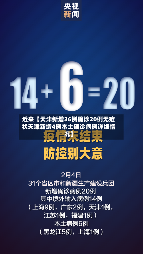 近来【天津新增36例确诊20例无症状天津新增4例本土确诊病例详细情况】