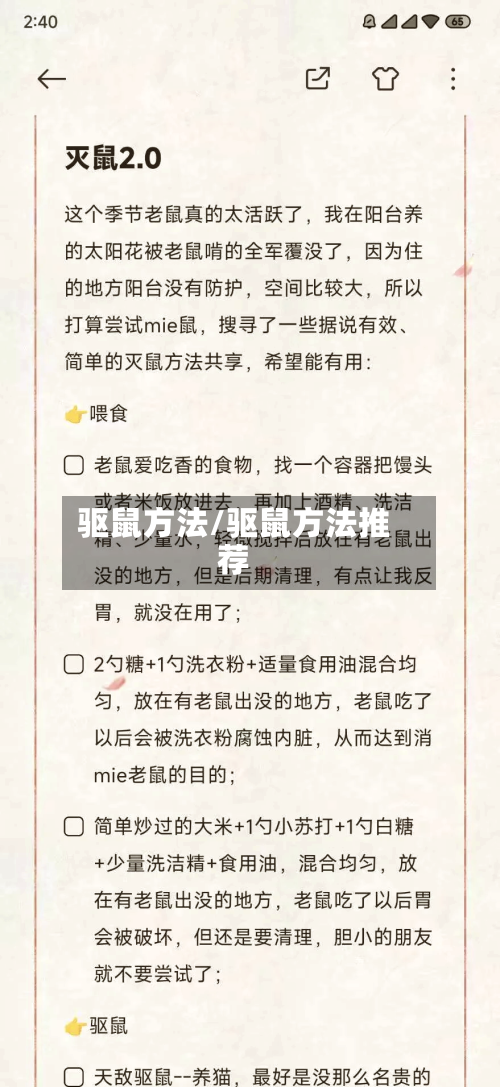 驱鼠方法/驱鼠方法推荐-第2张图片