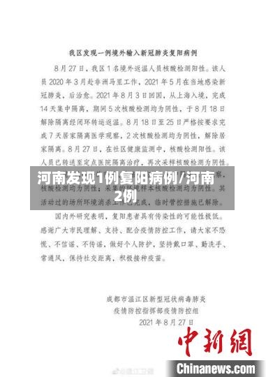 河南发现1例复阳病例/河南2例-第2张图片
