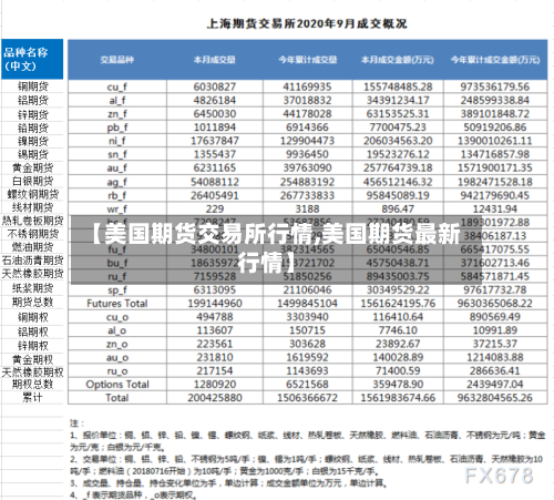【美国期货交易所行情,美国期货最新行情】-第2张图片